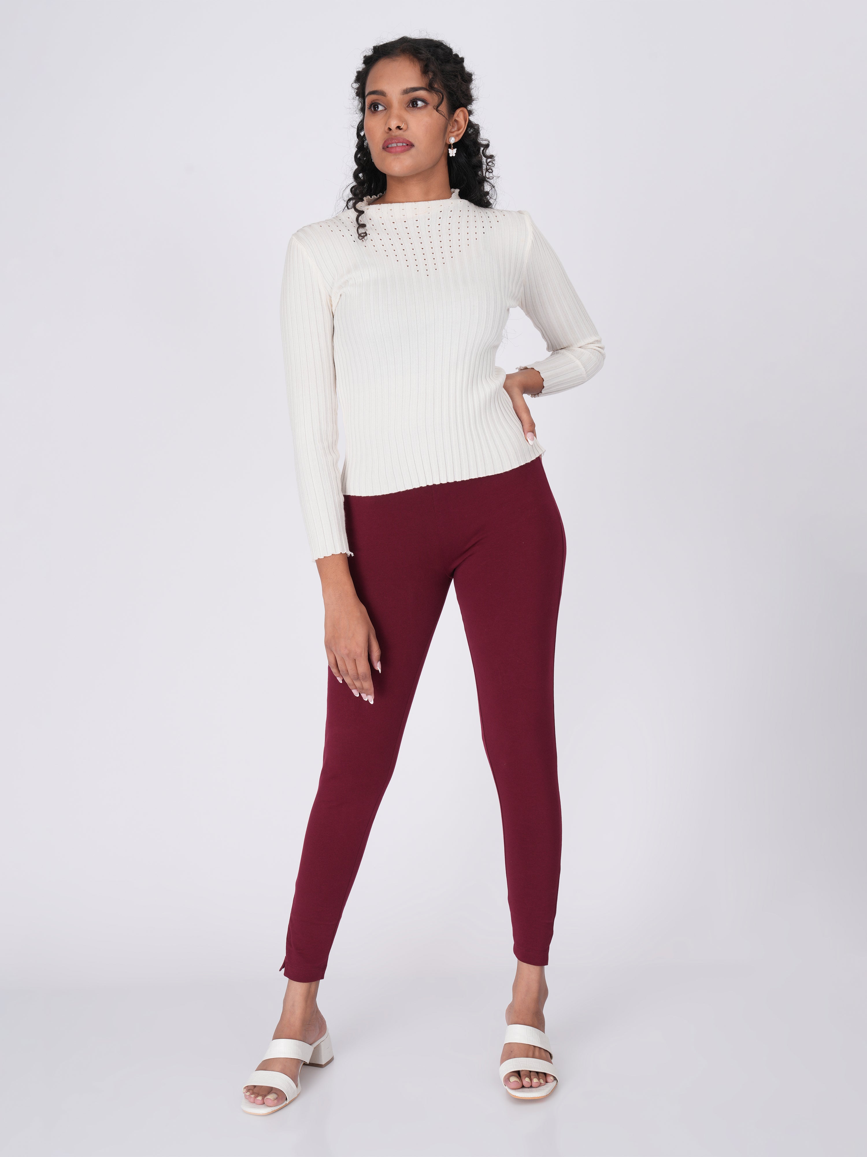 Movease 7/8 Maroon Leggings